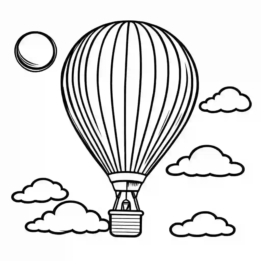 Weather baloon coloring pages